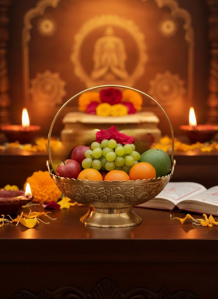 BRASSWARE FRUIT BASKET